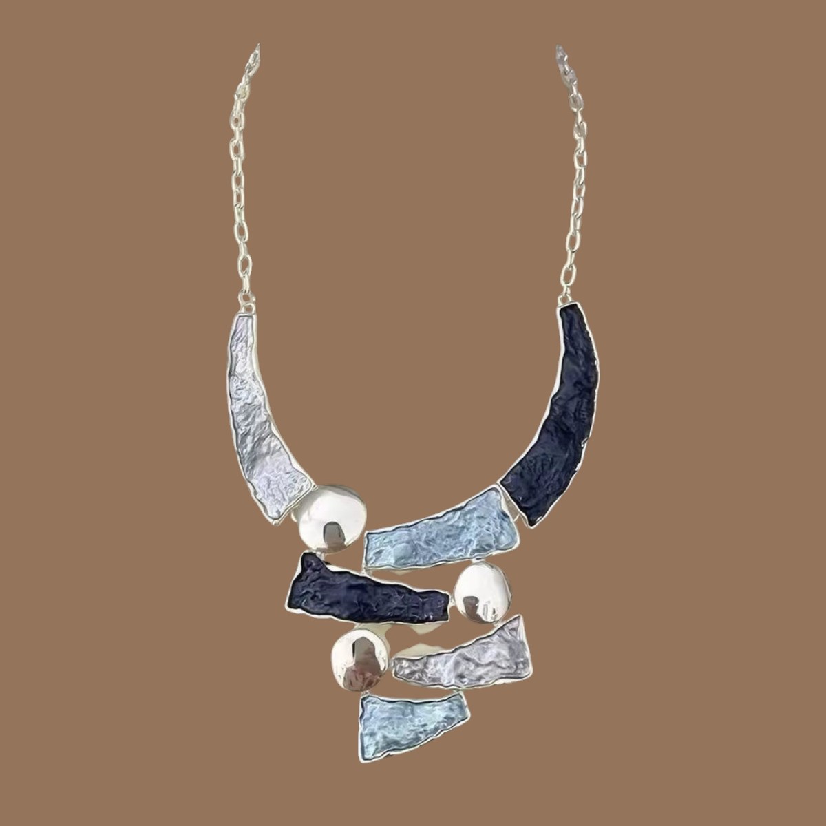 Elegant vintage necklace with French style design and ethnic inspired jewelry details